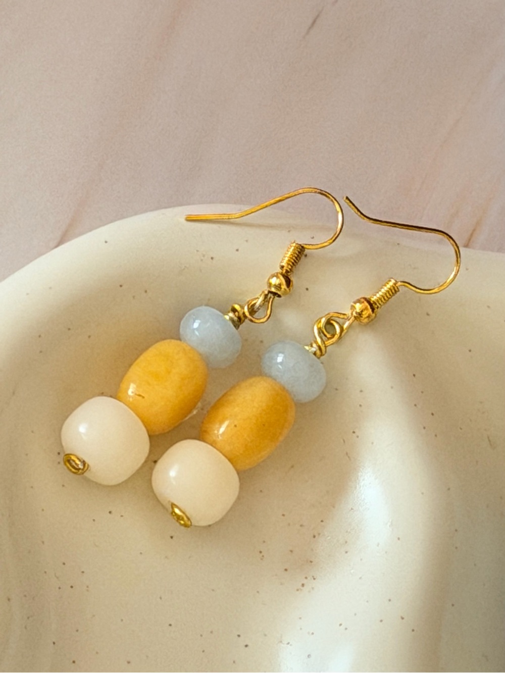 Monkeyflower Handmade Colorblock Drop Earrings